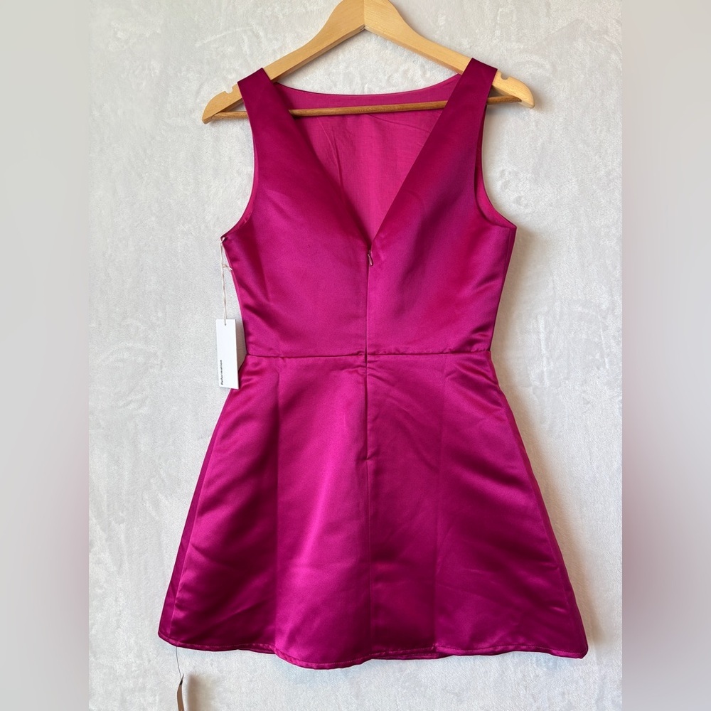 Reformation Zenni silk dress mini pink NWT 2‎ - Picture 8 of 10